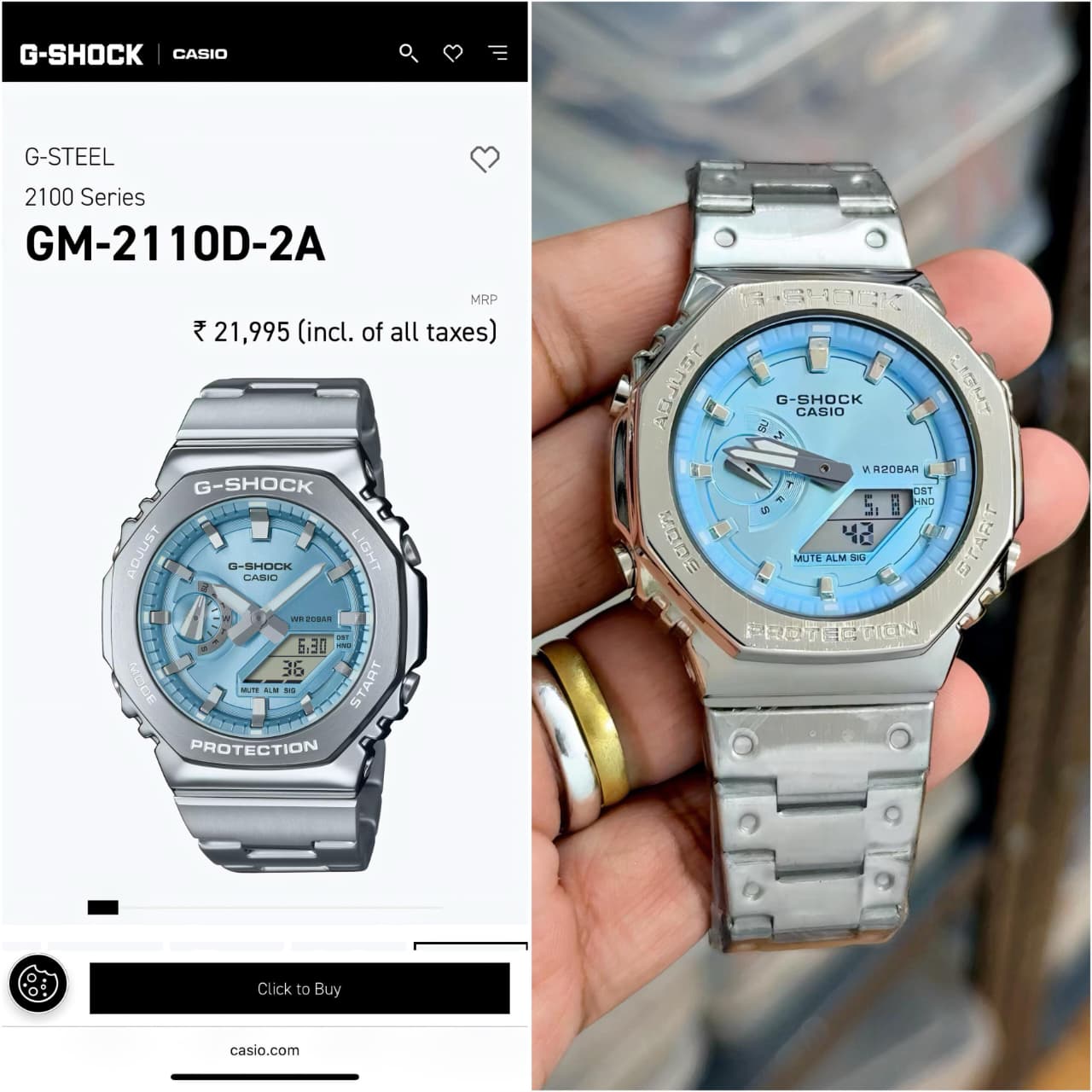 🔥 G-Shock GM-2110 Silver Metal Edition