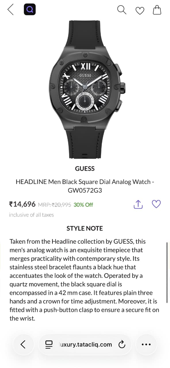 ✨ Guess “Headline” Chronograph