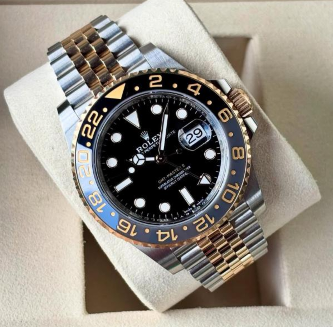👑Rolex GMT-Master II in steel and gold.